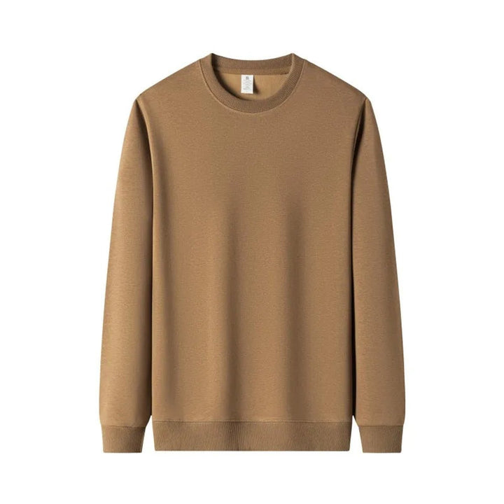 Mens Jumper Heavyweight Cotton Fleece Relaxed Crewneck Pullover