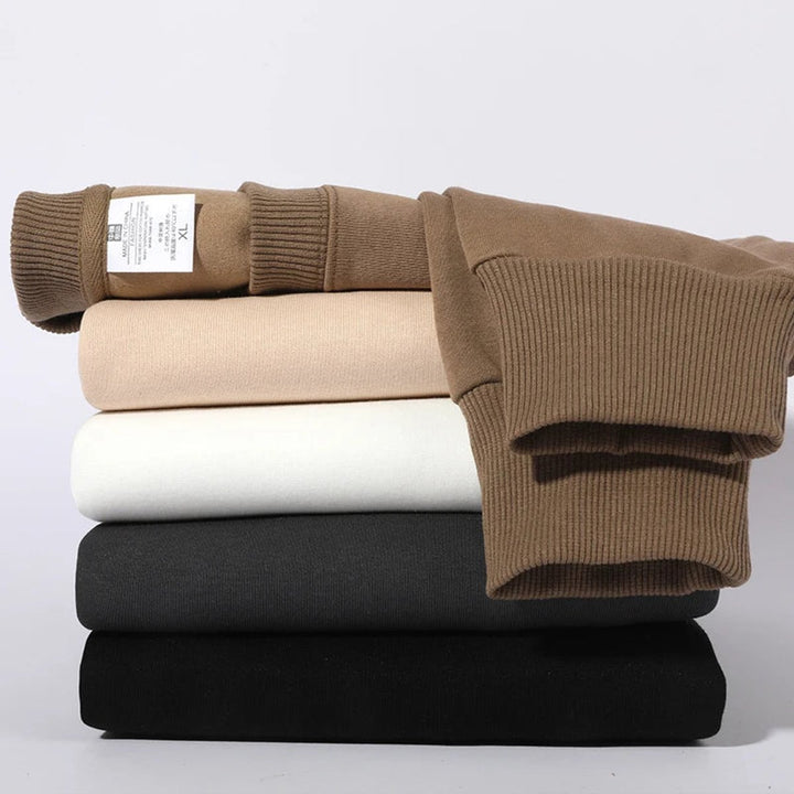 Mens Jumper Heavyweight Cotton Fleece Relaxed Crewneck Pullover