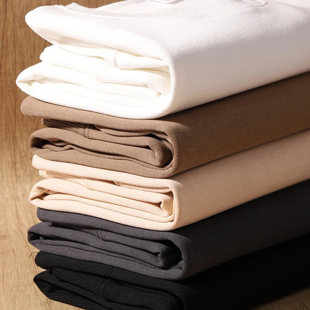 Mens Jumper Heavyweight Cotton Fleece Relaxed Crewneck Pullover