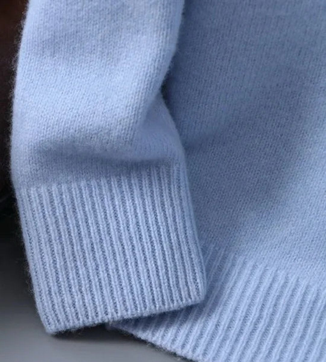 Mens Jumper Soft Mohair Crew Neck Knitted Pullover
