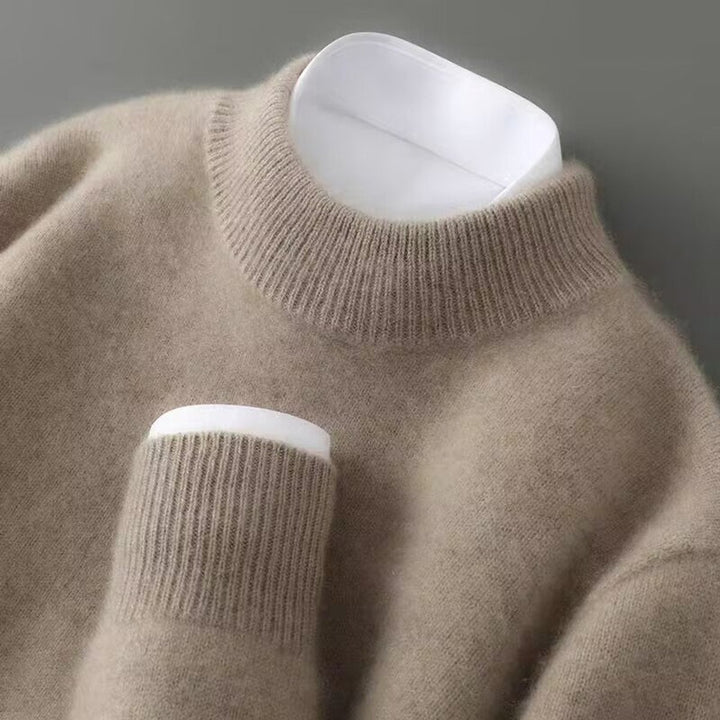 Mens Jumpers Fine-Gauge Cashmere Crew-Neck Knit Pullover