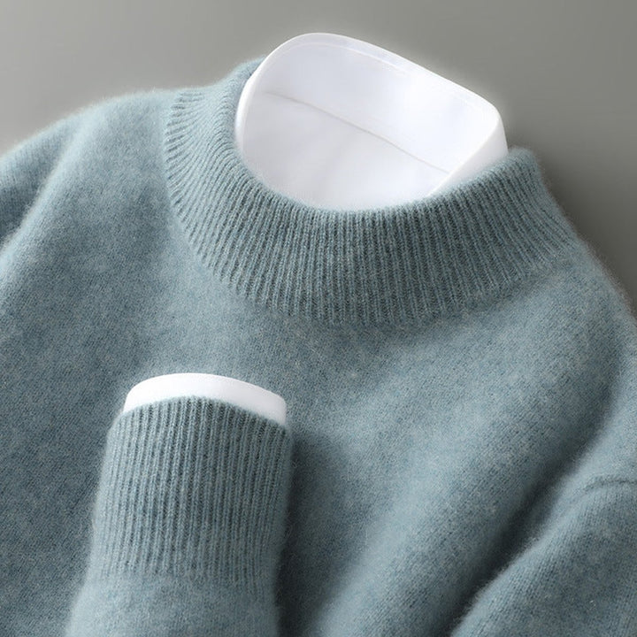 Mens Jumpers Fine-Gauge Cashmere Crew-Neck Knit Pullover