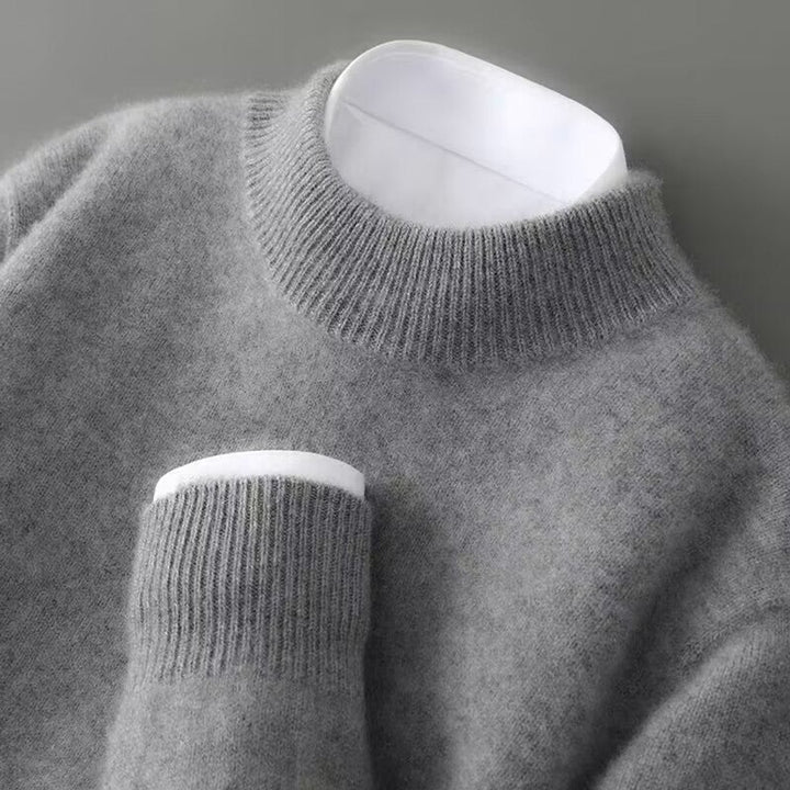 Mens Jumpers Fine-Gauge Cashmere Crew-Neck Knit Pullover