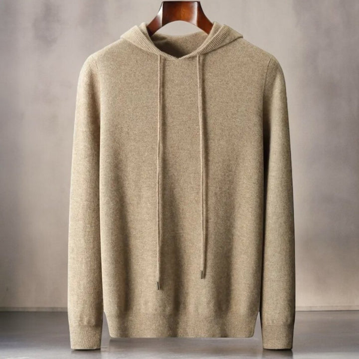 Mens Jumpers Merino Wool Hooded Knit Pullover