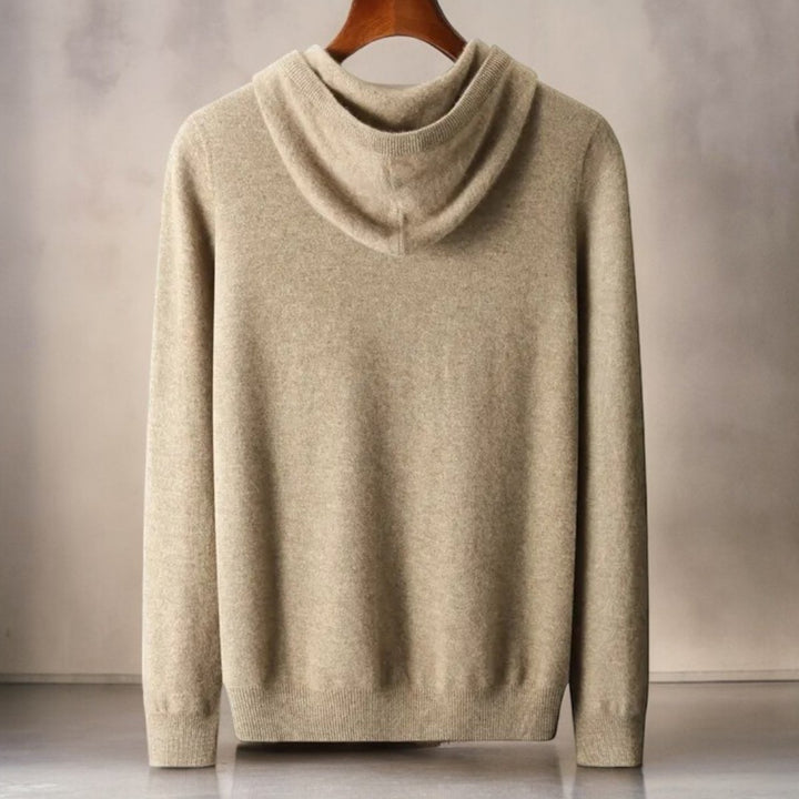 Mens Jumpers Merino Wool Hooded Knit Pullover