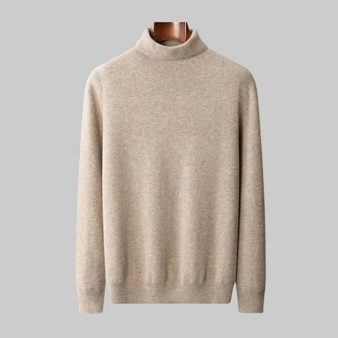 Mens Jumpers Merino Wool Turtleneck Knitted Pullover