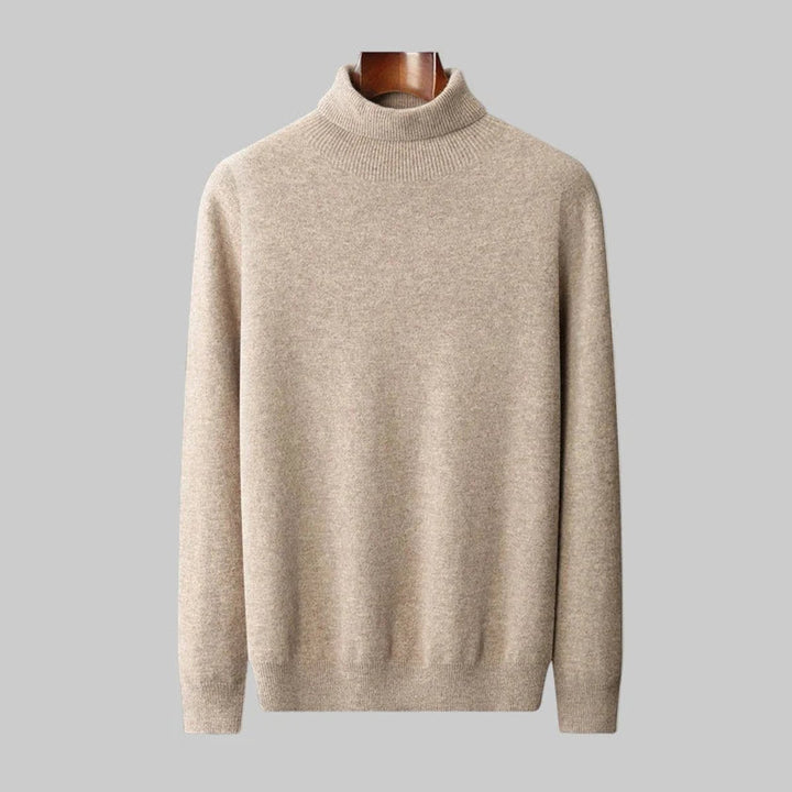 Mens Jumpers Merino Wool Turtleneck Knitted Pullover