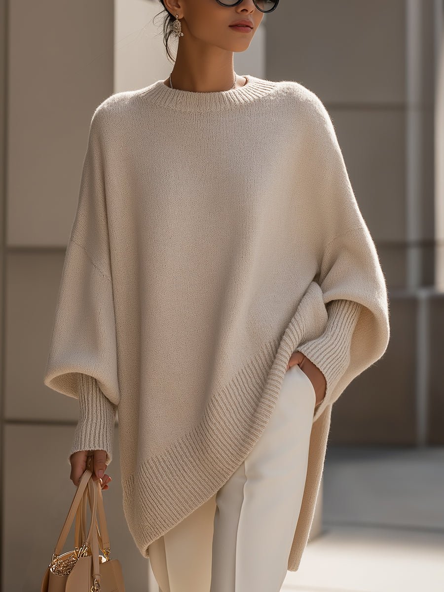 Mens Jumpers Oversized Batwing Knit Poncho Pullover