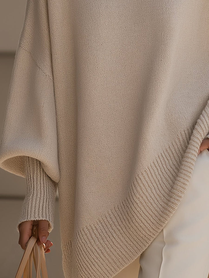 Mens Jumpers Oversized Batwing Knit Poncho Pullover