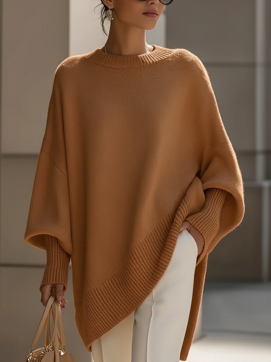Mens Jumpers Oversized Batwing Knit Poncho Pullover