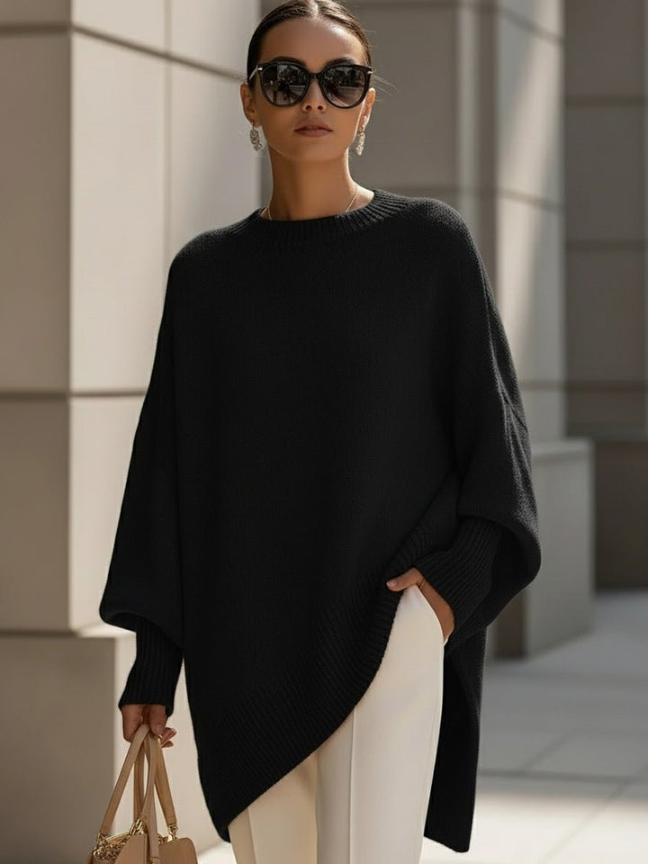 Mens Jumpers Oversized Batwing Knit Poncho Pullover