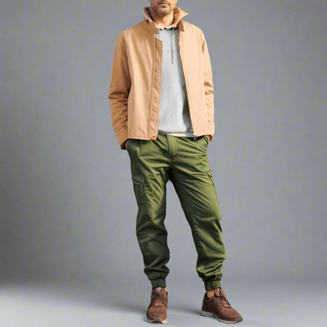Men's Lightweight Bomber Jacket Casual Zip-Up Harrington