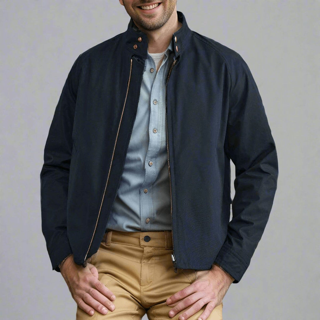 Men's Lightweight Bomber Jacket Casual Zip-Up Harrington