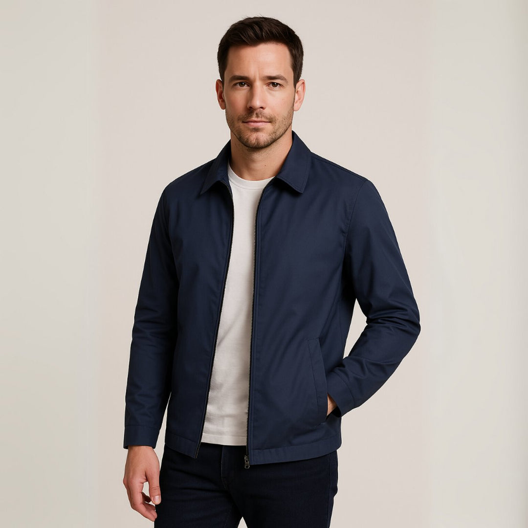 Men's Lightweight Checked Bomber Jacket Checkered Lining