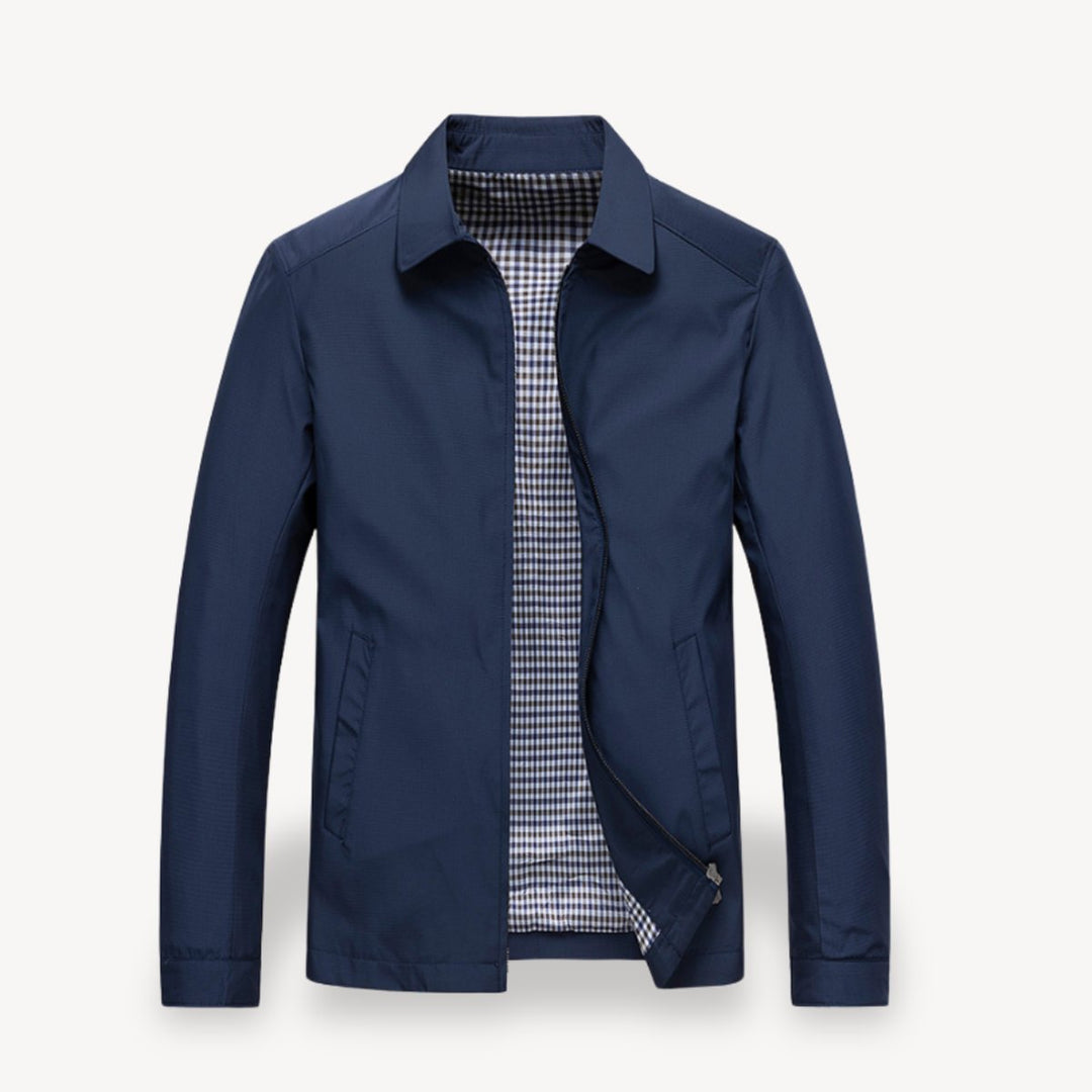 Men's Lightweight Checked Bomber Jacket Checkered Lining