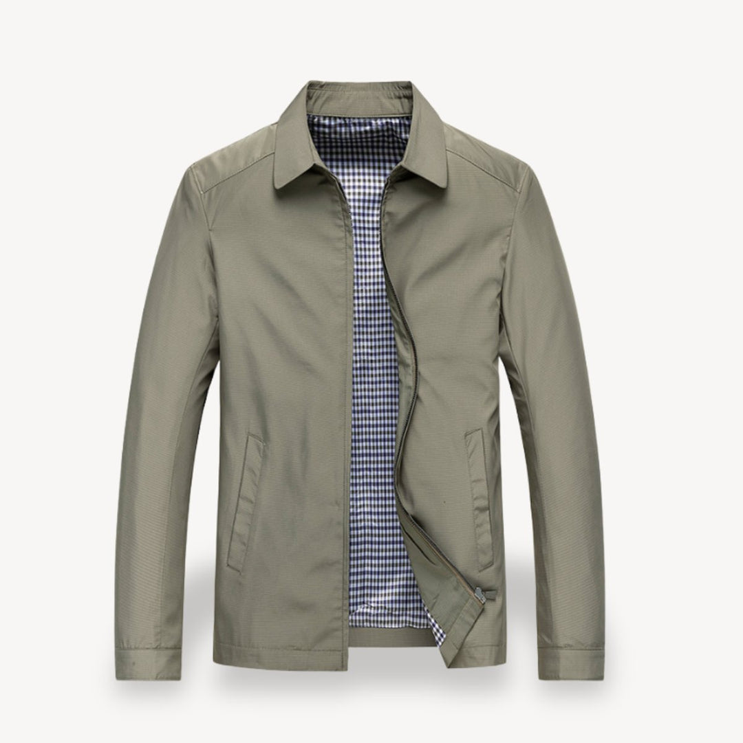 Men's Lightweight Checked Bomber Jacket Checkered Lining