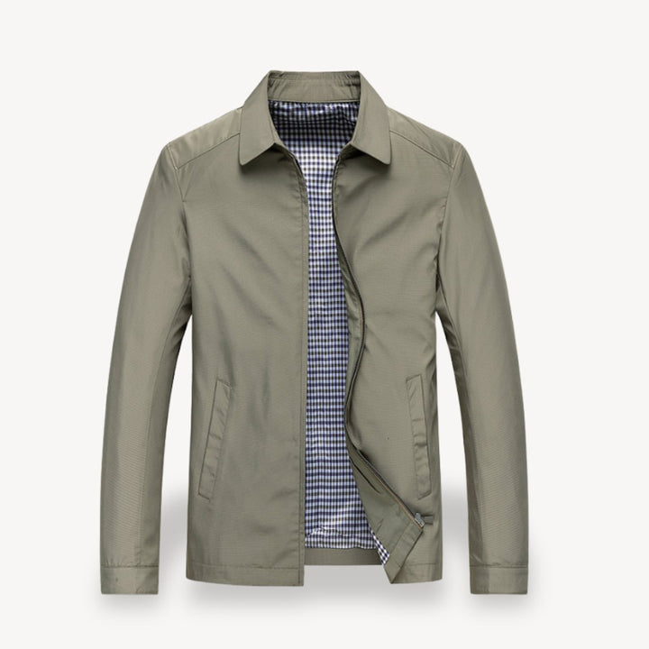 Men's Lightweight Checked Bomber Jacket Checkered Lining