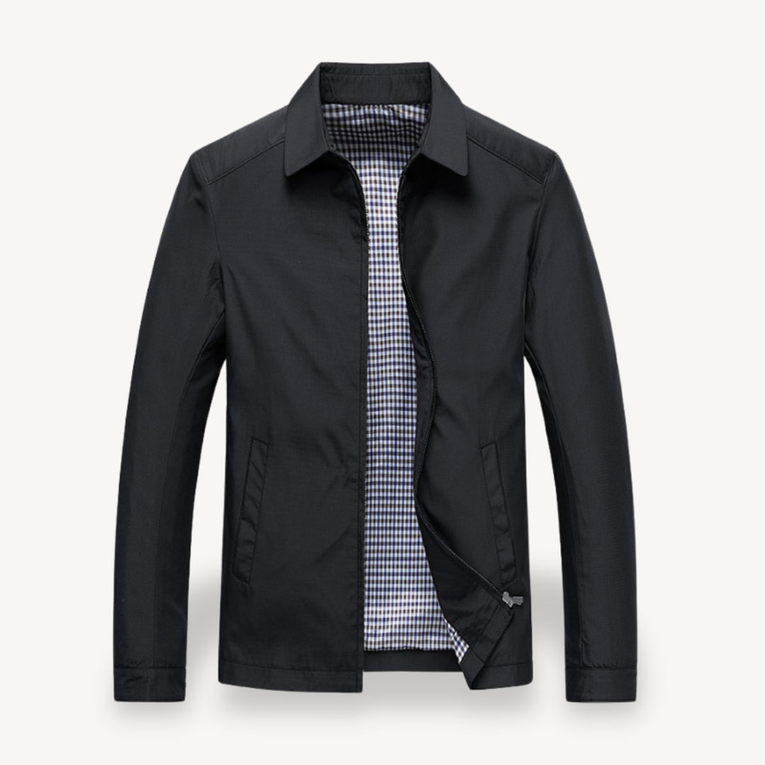 Men's Lightweight Checked Bomber Jacket Checkered Lining