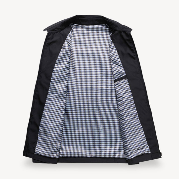Men's Lightweight Checked Bomber Jacket Checkered Lining
