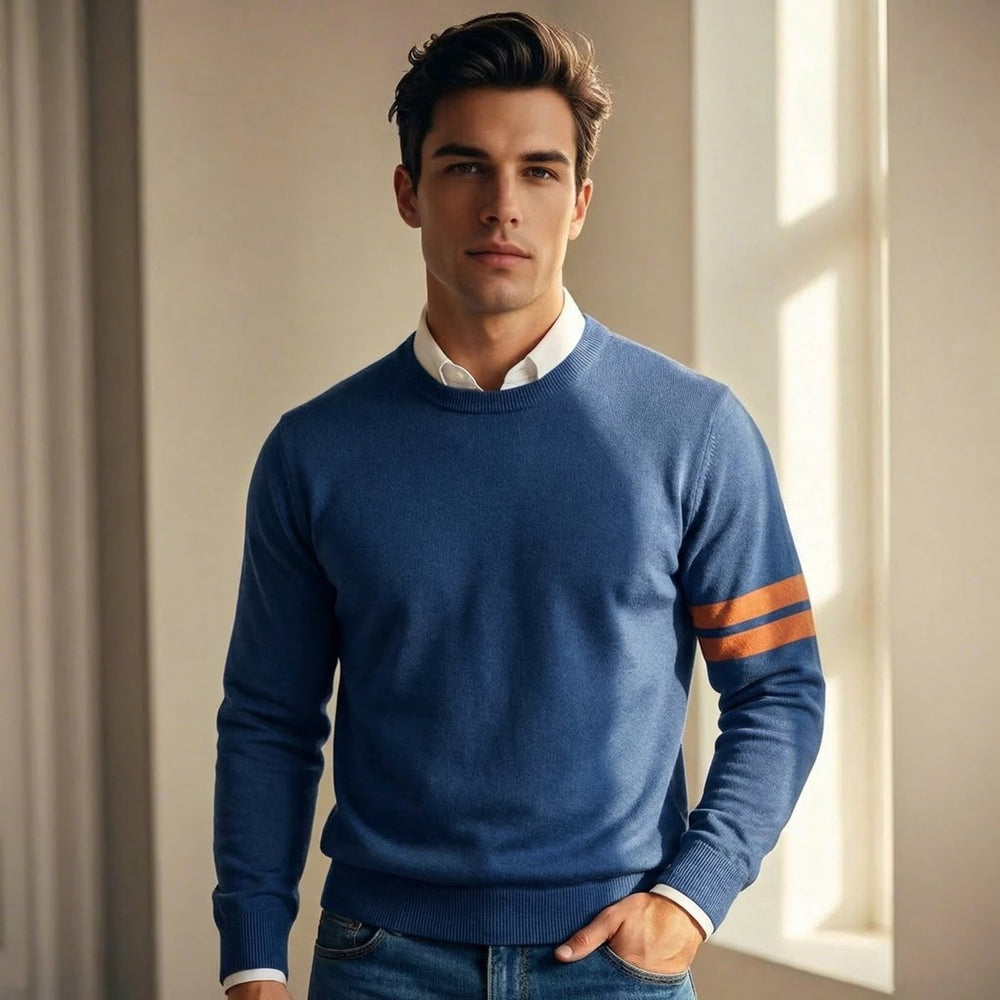 Men's Lightweight Cotton Knitted Jumper Sweater