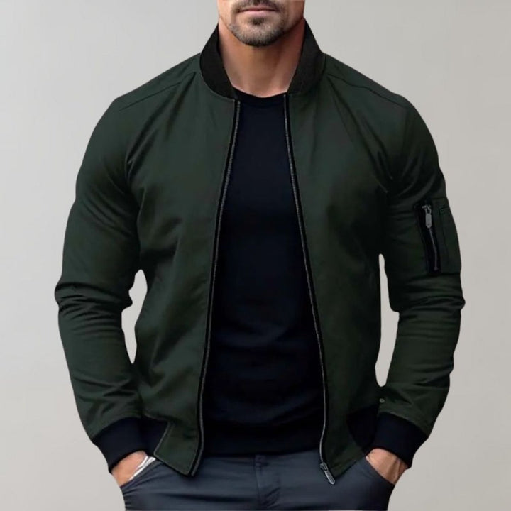 Men's Lightweight Regular-Fit Zip-Up Bomber Jacket