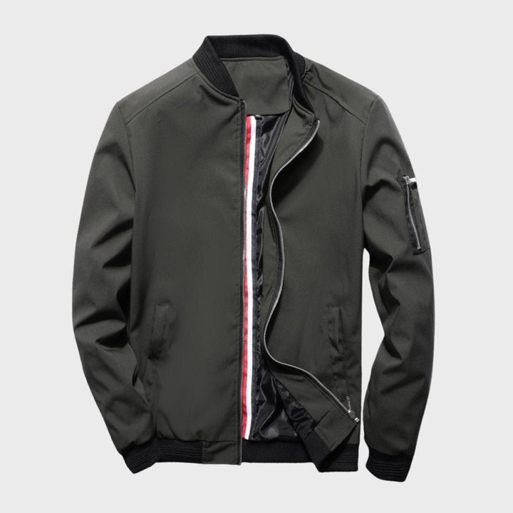 Men's Lightweight Regular-Fit Zip-Up Bomber Jacket