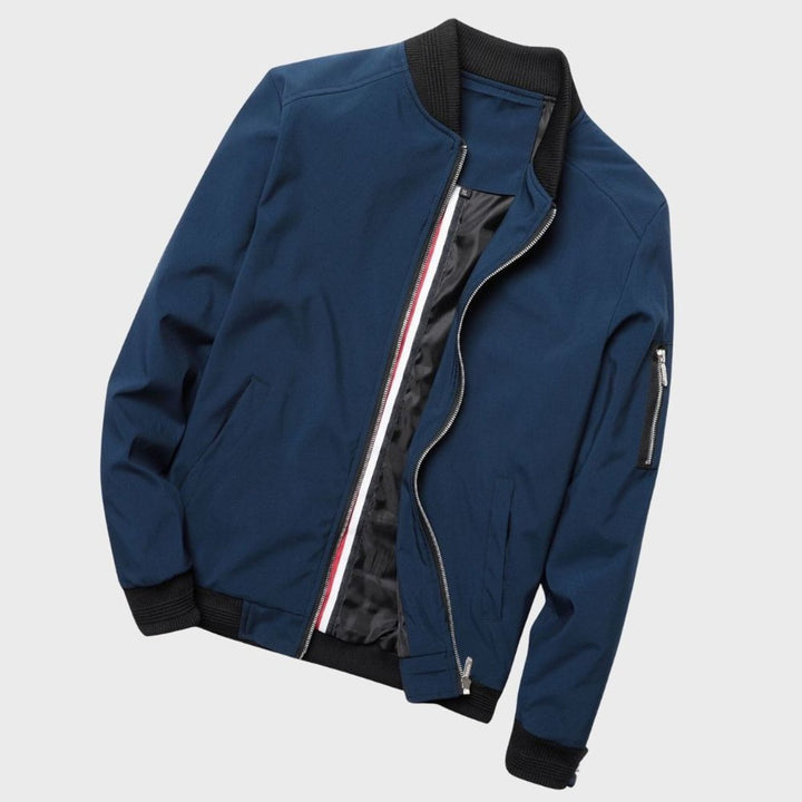 Men's Lightweight Regular-Fit Zip-Up Bomber Jacket