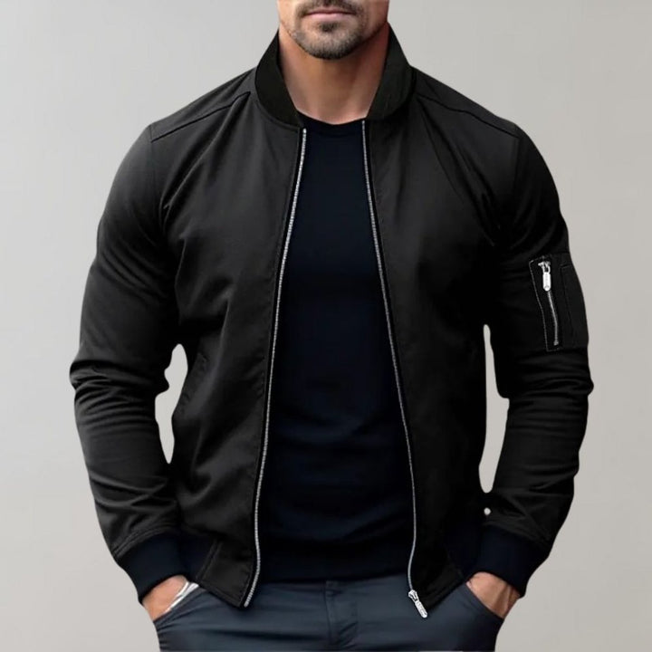 Men's Lightweight Regular-Fit Zip-Up Bomber Jacket