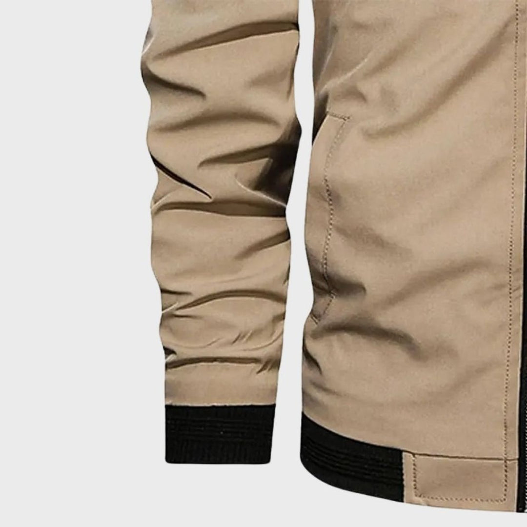 Men's Lightweight Slim-Fit Zip-Up Bomber Jacket