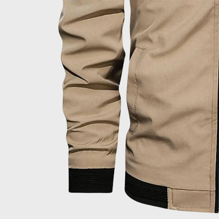 Men's Lightweight Slim-Fit Zip-Up Bomber Jacket