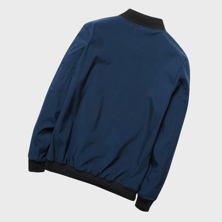 Men's Lightweight Slim-Fit Zip-Up Bomber Jacket