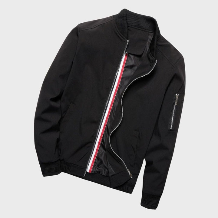 Men's Lightweight Slim-Fit Zip-Up Bomber Jacket