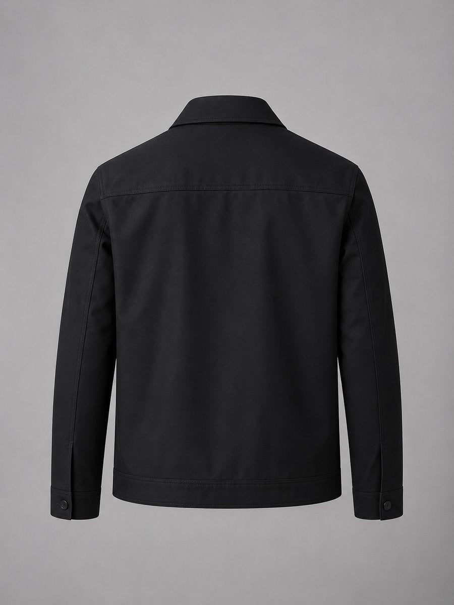 Men's Lightweight Smart Casual Zip-Up Bomber Jacket Checked Lining