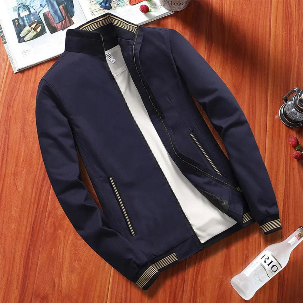 Men's Lightweight Waterproof Bomber Jacket Wind Resistant Zip