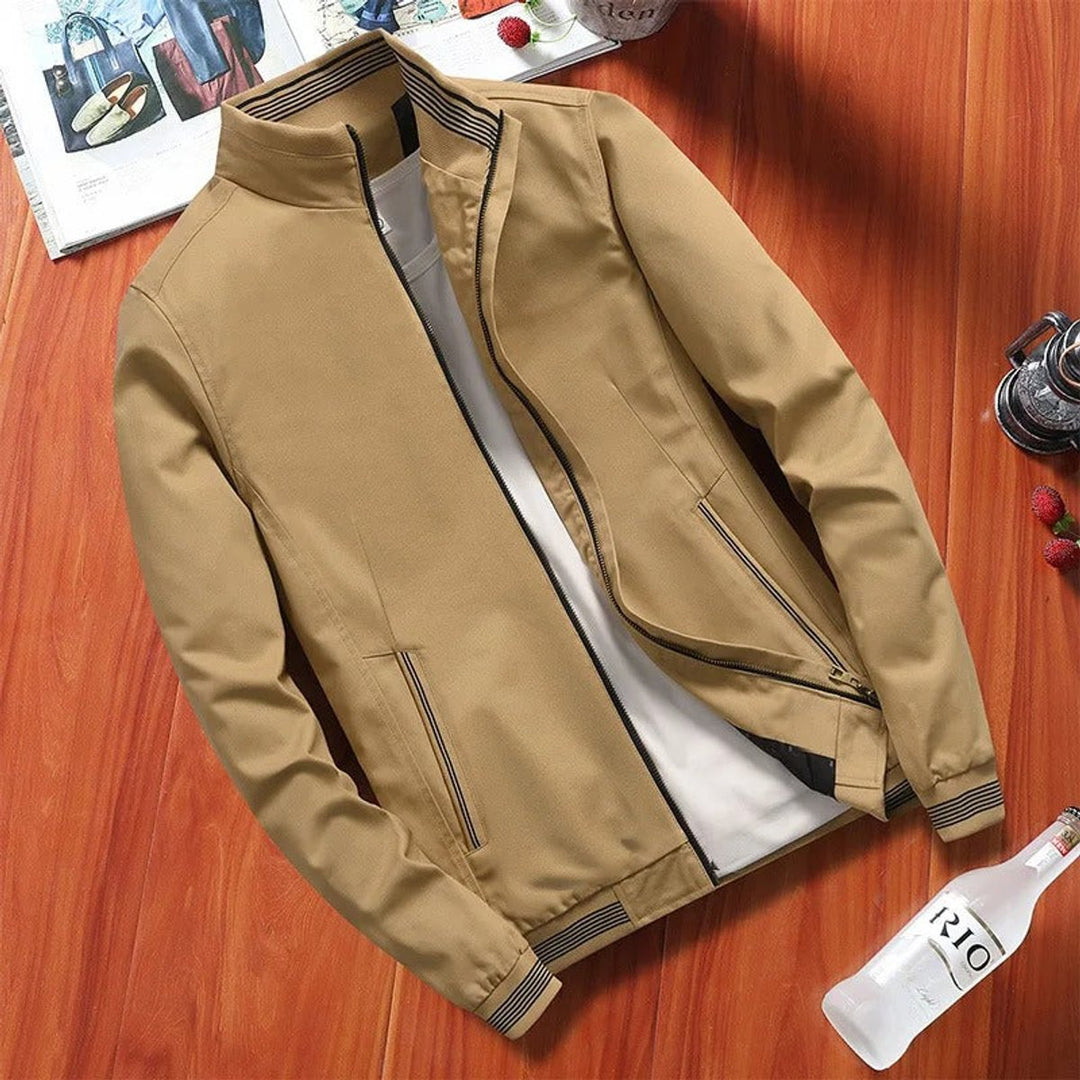 Men's Lightweight Waterproof Bomber Jacket Wind Resistant Zip