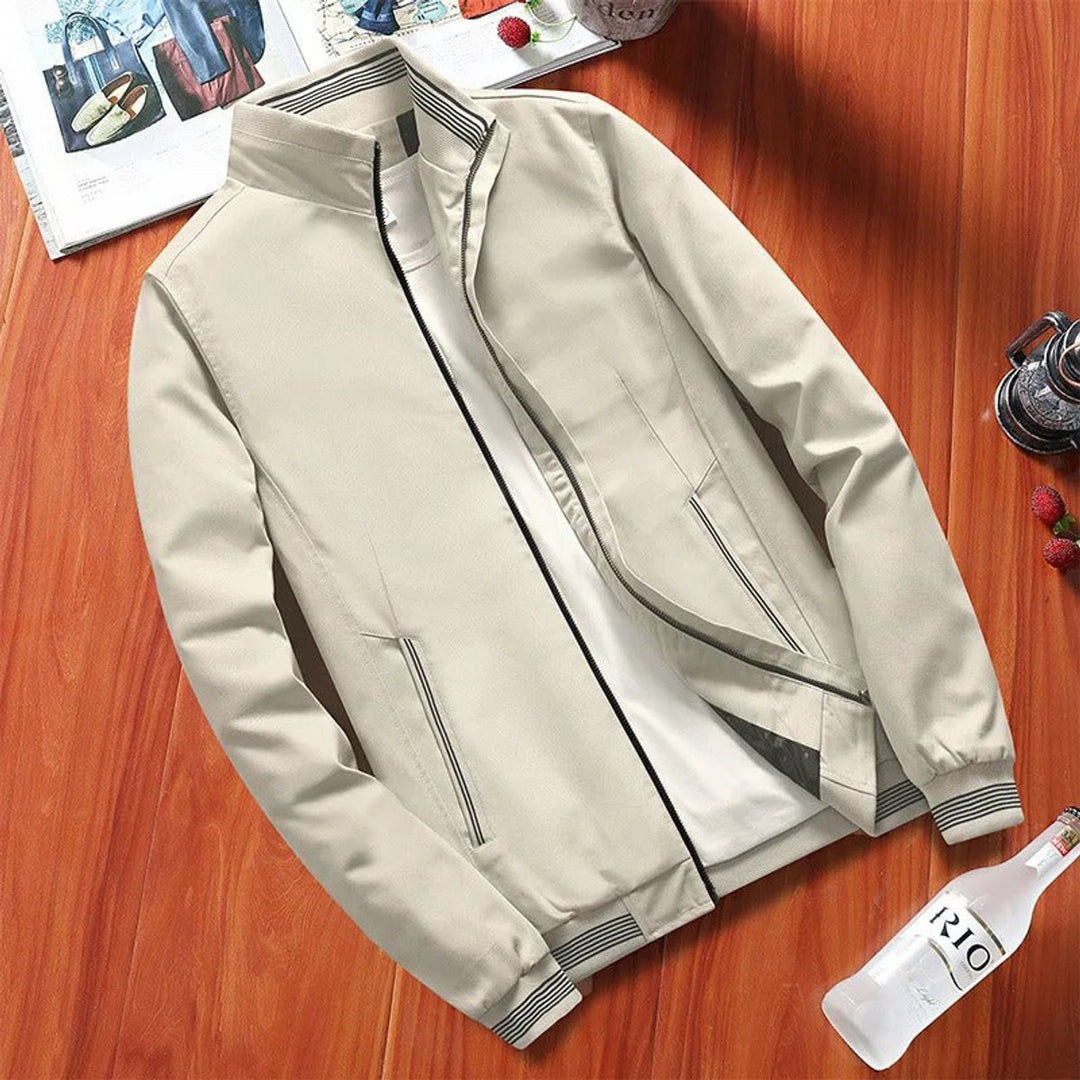 Men's Lightweight Waterproof Bomber Jacket Wind Resistant Zip