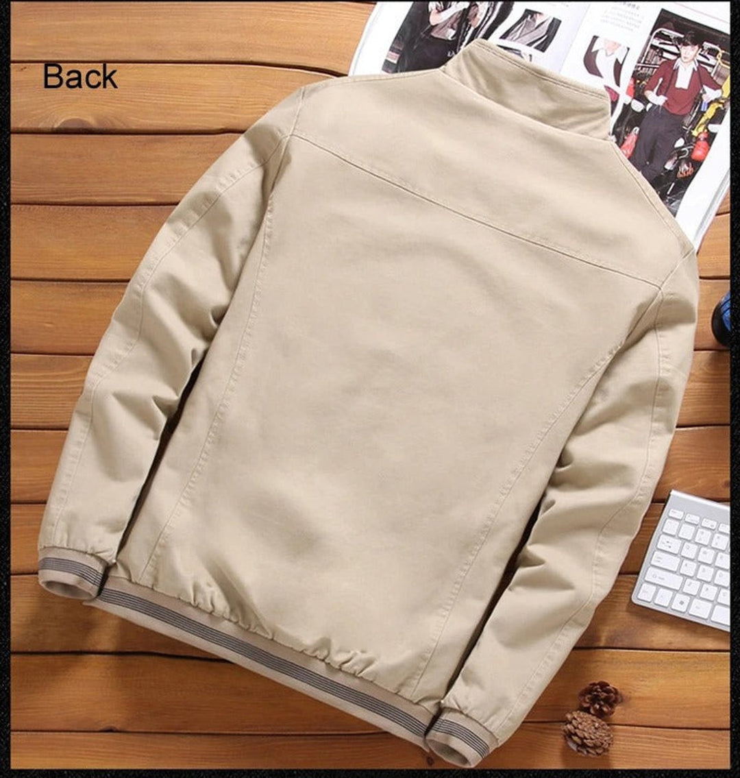 Men's Lightweight Waterproof Bomber Jacket Wind Resistant Zip