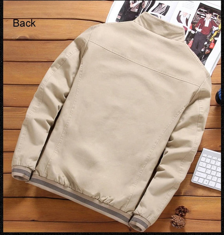 Men's Lightweight Waterproof Bomber Jacket Wind Resistant Zip