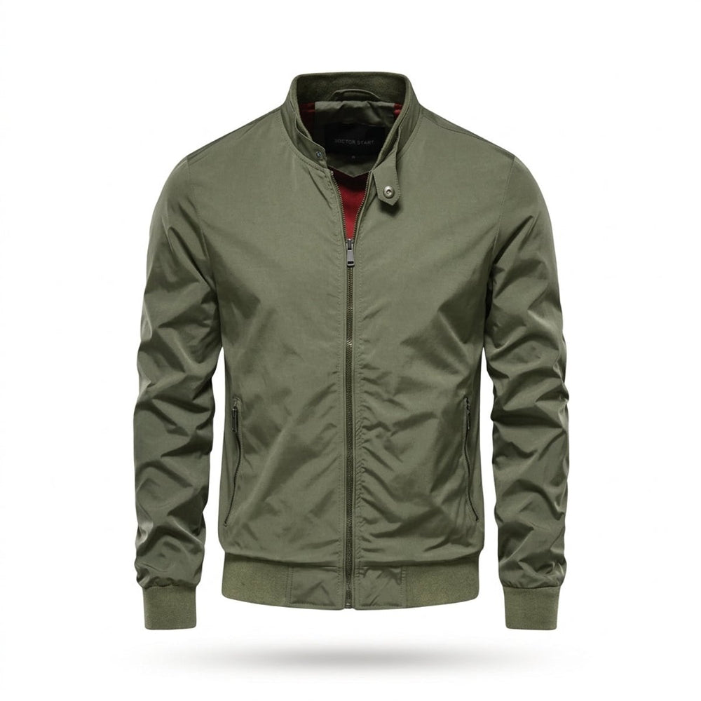Men's Lightweight Waterproof Bomber Jacket Zip-Up Harrington