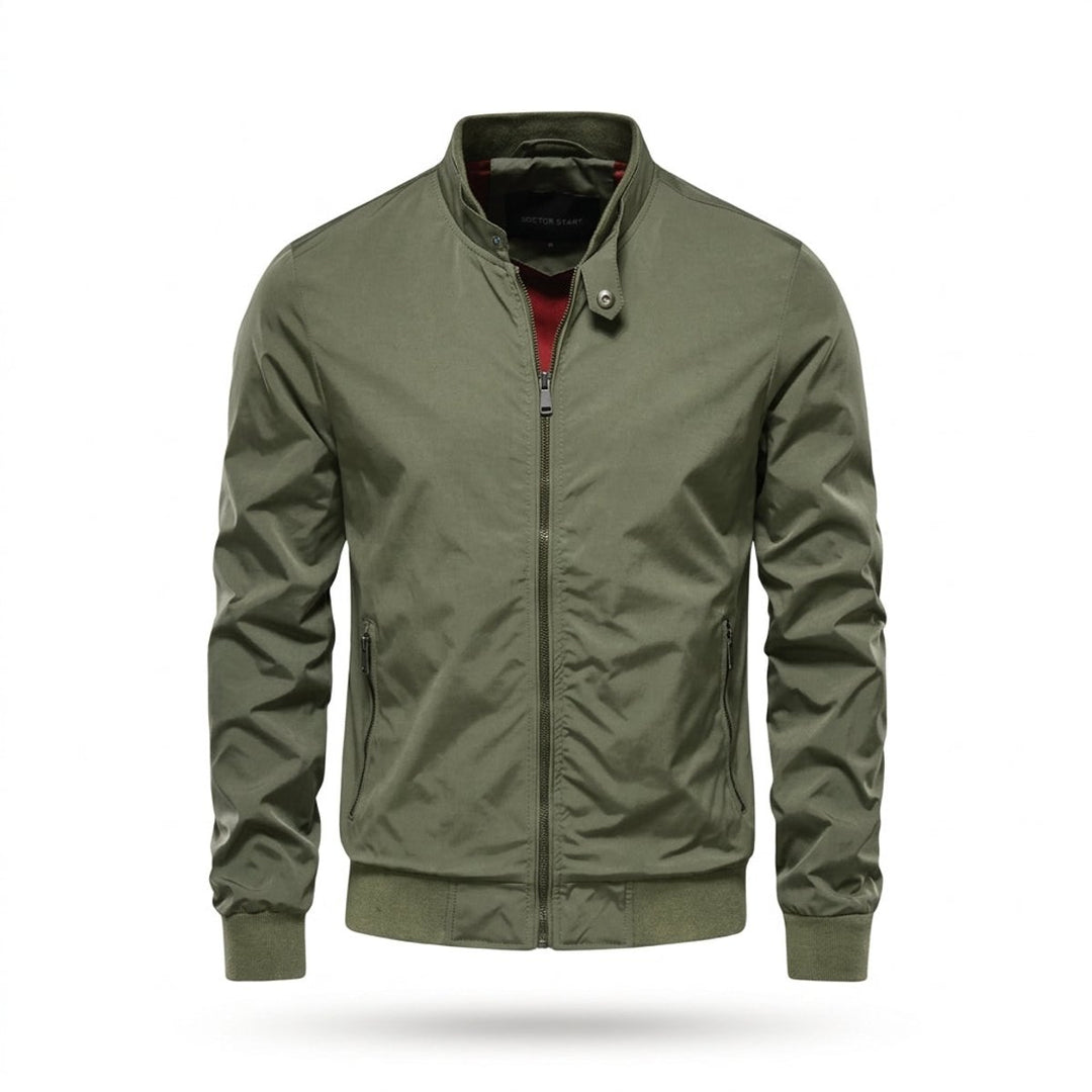 Men's Lightweight Waterproof Bomber Jacket Zip-Up Harrington
