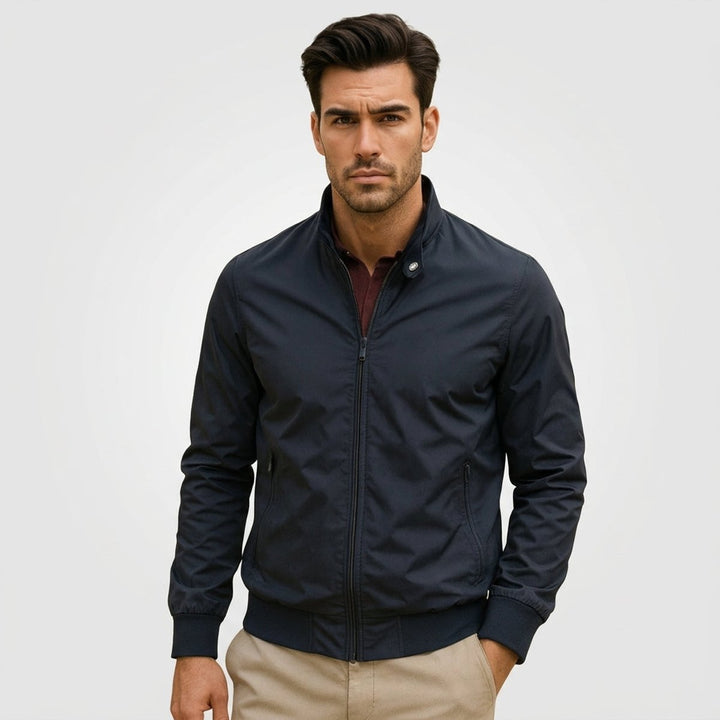 Men's Lightweight Waterproof Bomber Jacket Zip-Up Harrington
