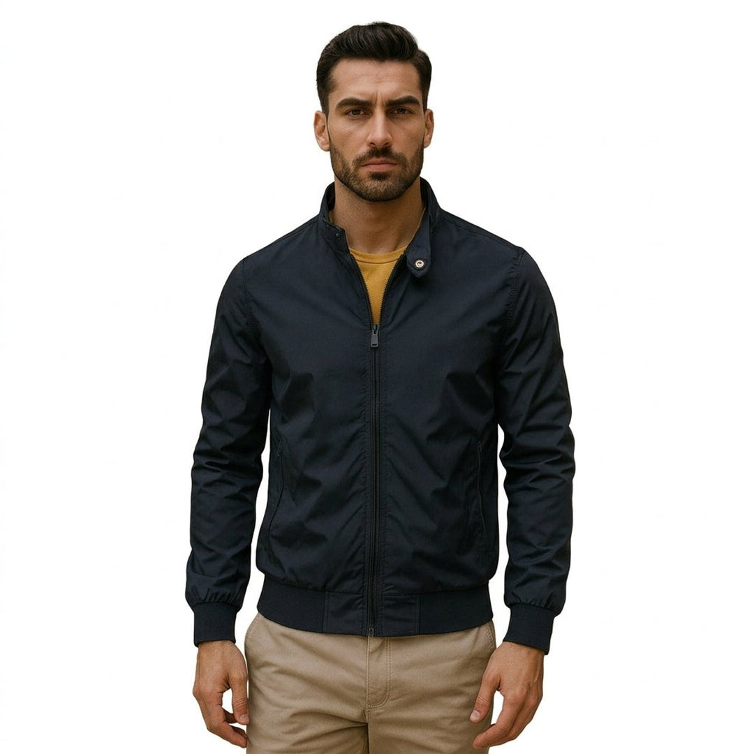 Men's Lightweight Waterproof Bomber Jacket Zip-Up Harrington