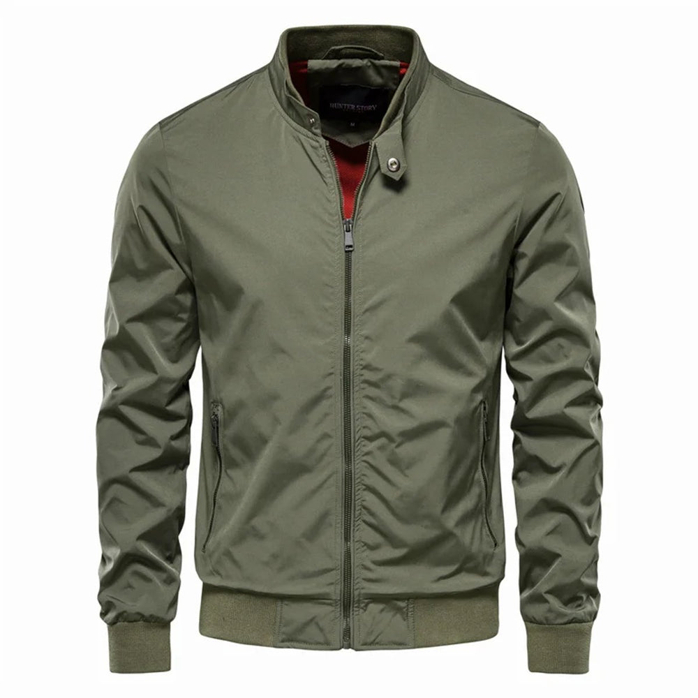 Men's Lightweight Zip-Up Bomber Jacket Casual Streetwear