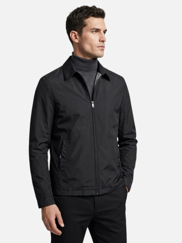 Men's Lightweight Zip-Up Bomber Jacket Smart Casual Outerwear