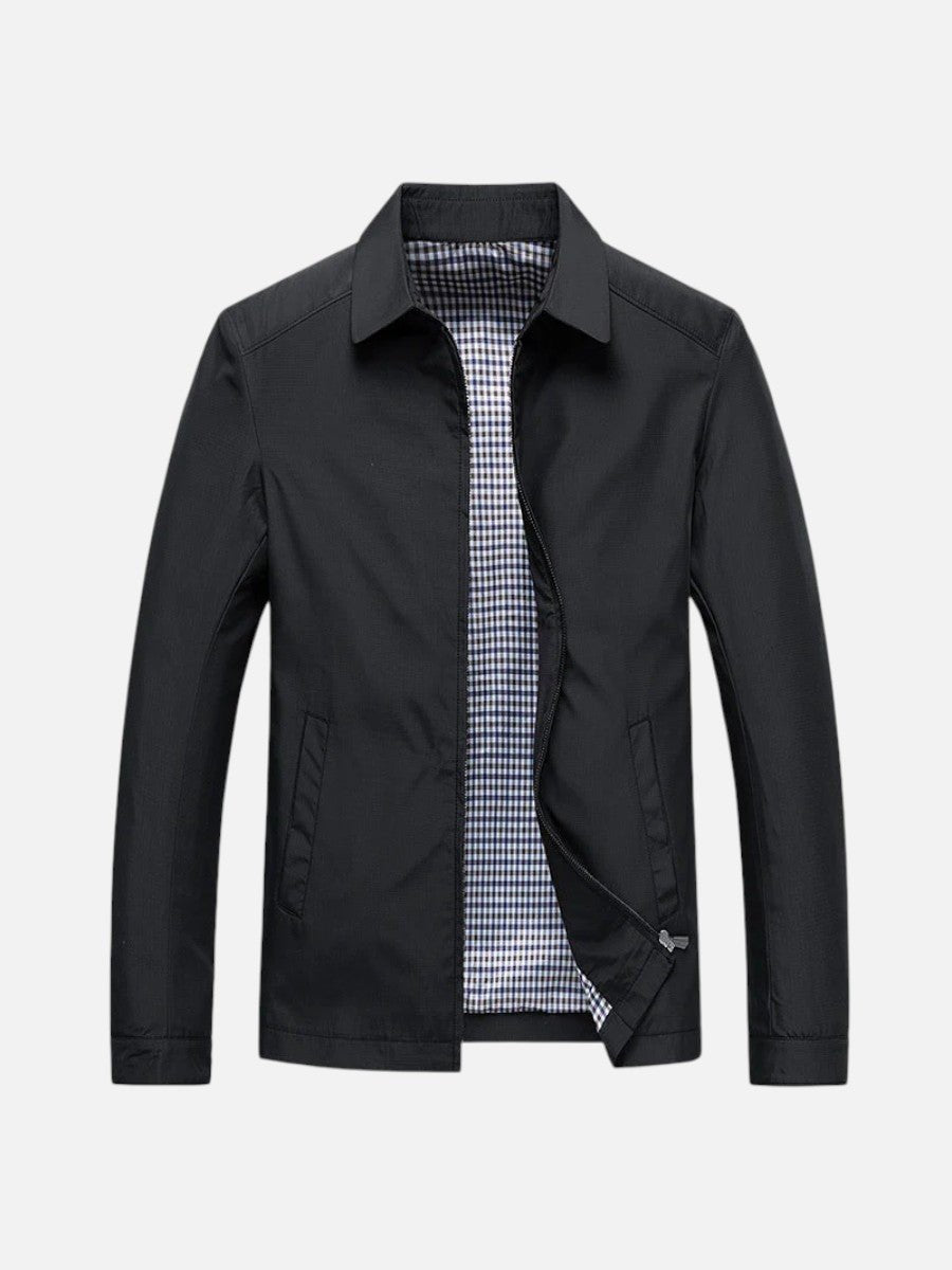 Men's Lightweight Zip-Up Bomber Jacket Smart Casual Outerwear