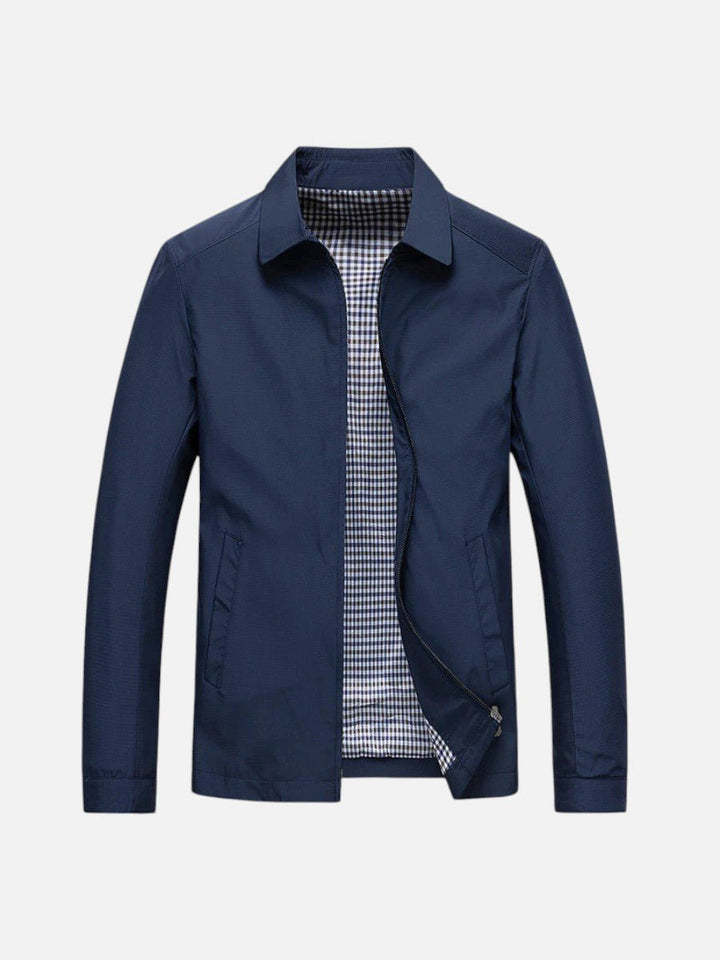 Men's Lightweight Zip-Up Bomber Jacket Smart Casual Outerwear