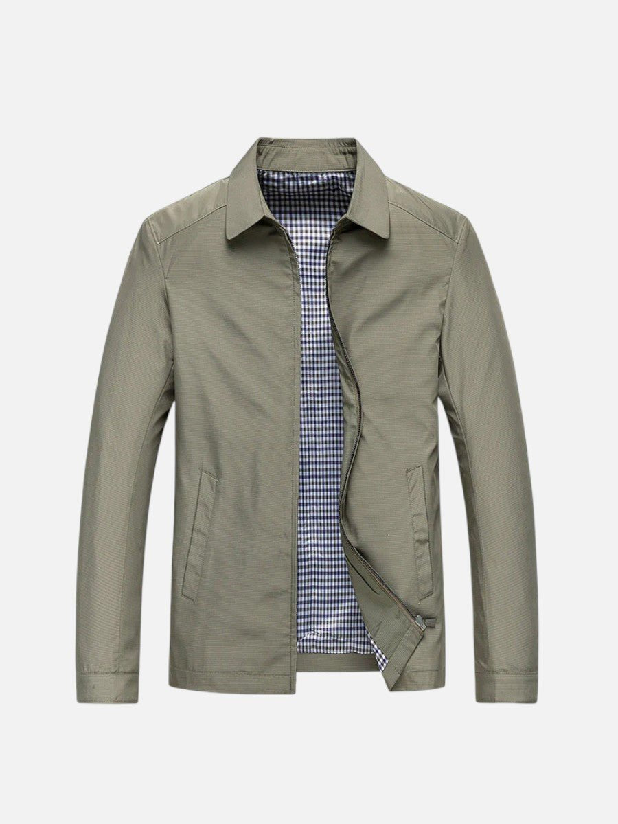 Men's Lightweight Zip-Up Bomber Jacket Smart Casual Outerwear