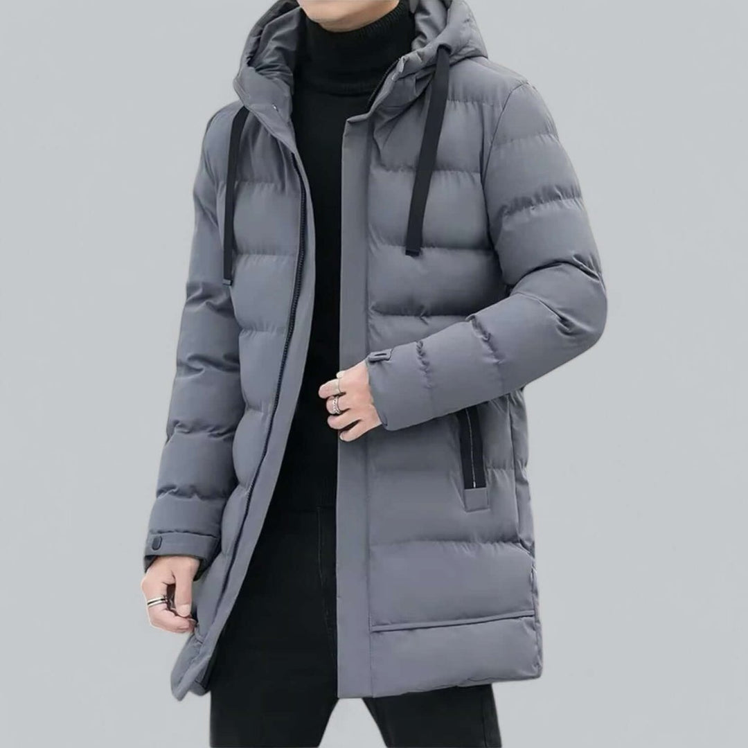 Men's Longline Hooded Waterproof Padded Parka Coat