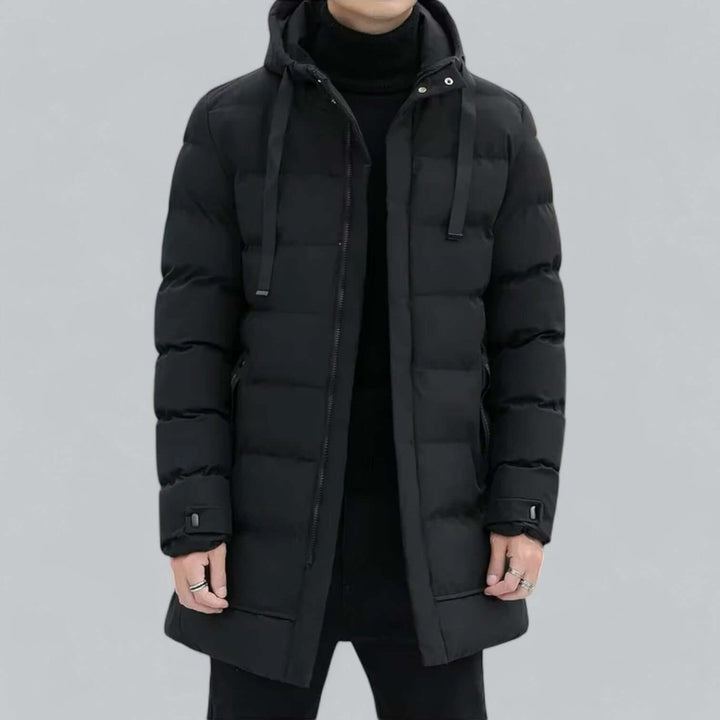 Men's Longline Hooded Waterproof Padded Parka Coat