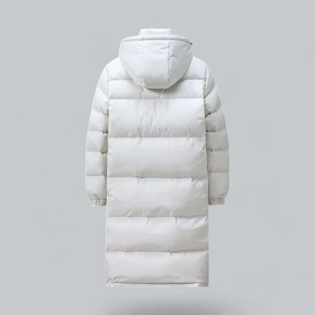Men's Longline Padded Hooded Windproof Winter Parka Coat